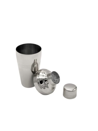 3 Piece Cocktail Shaker - Silver. - Image 2