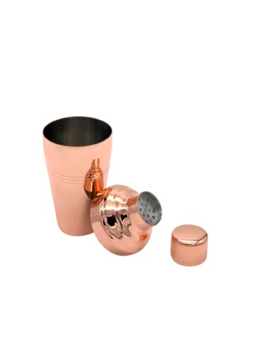 3 Piece Cocktail Shaker - Copper. - Image 2