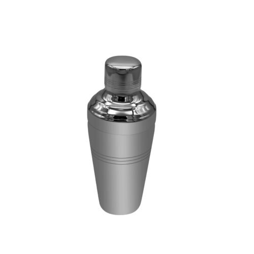3 Piece Cocktail Shaker - Gunmetal Black.