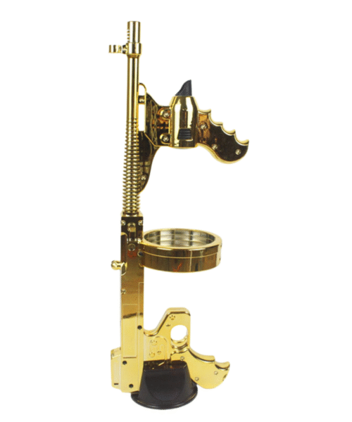 LED Champagne Bottle Holder - Gun Shape - Gold