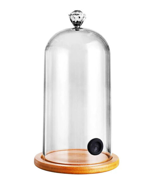 PC Cocktail Dome with Wooden Base